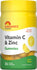 Lemon flavored Vitamin C & Zinc gummies, 36 count, vegan.