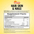 Supplement Facts for SD Hair, Skin, Nails 80 Gummies.