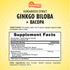 Supplement Facts panel for Ginkgo 120 mg and Bacopa 60 capsules.