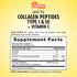 Grass Fed Collagen Peptides Type I & III with Vitamin C, 60 coated caplets for health benefits.