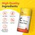 C 500 mg + Rose Hips bottle with icons indicating Non-GMO, Gluten Free, Lactose Free, Soy Free, No Artificial Colors/Flavors/Sweeteners.