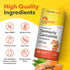 Turmeric bottle with icons indicating Non-GMO, Gluten Free, Lactose Free, Soy Free, No Artificial Flavors/Colors/Sweeteners.