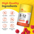 B-12 bottle: Non-GMO, Gluten Free, Lactose Free, Soy Free, No Artificial Flavors, Preservative Free.