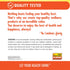 Infographic stating quality tested and our non-GMO pledge.