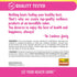 Infographic stating quality tested wellness products, feeling your best and includes our non-GMO pledge.