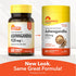 Old and new packaging for Ashwagandha 920 mg 60 Quick Release Capsules, stating 'New Look, Same Great Formula!'