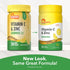 Sundance Vitamins Vitamin C & Zinc Gummies, 36 vegan lemon flavor, shown with old and new packaging.