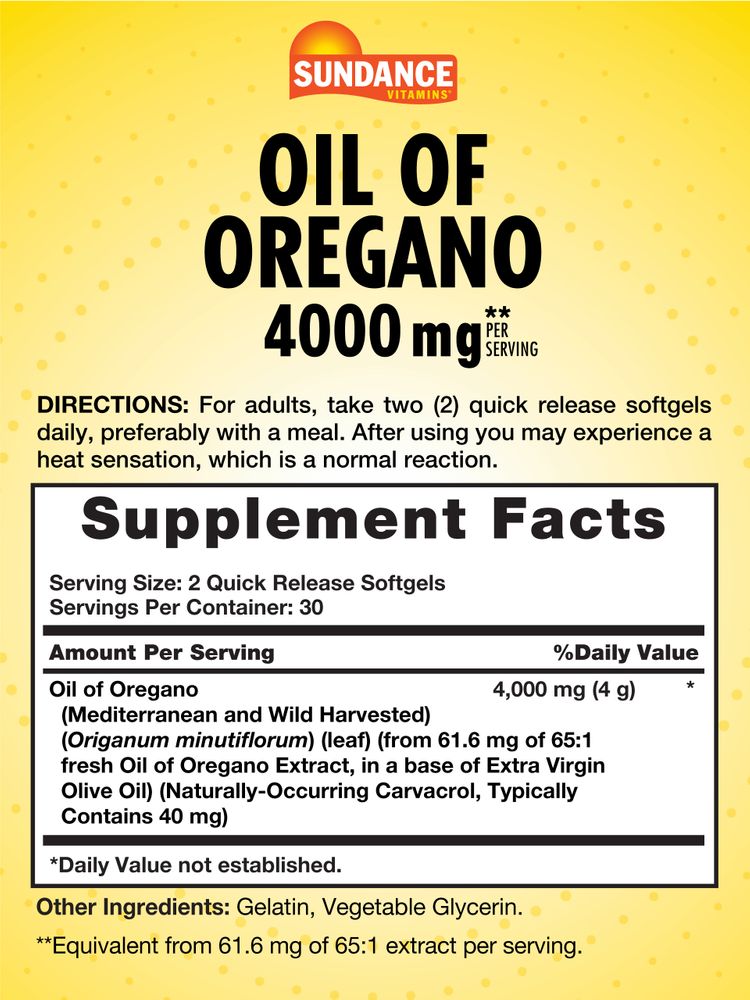 Piping Rock Wild Oregano Oil Softgels – 200 Quick Release, 4000 Mg, Immune Support