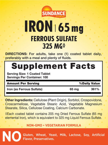 Iron Ferrous Sulfate 65mg