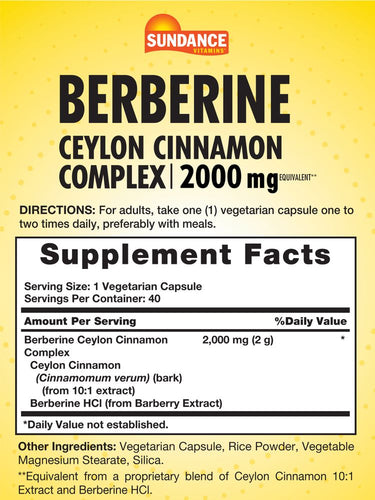 Berberine Ceylon Cinnamon Complex | 2000mg