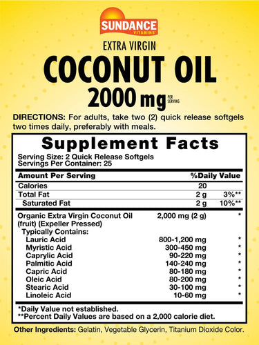 Extra Virgin Coconut Oil 2000mg