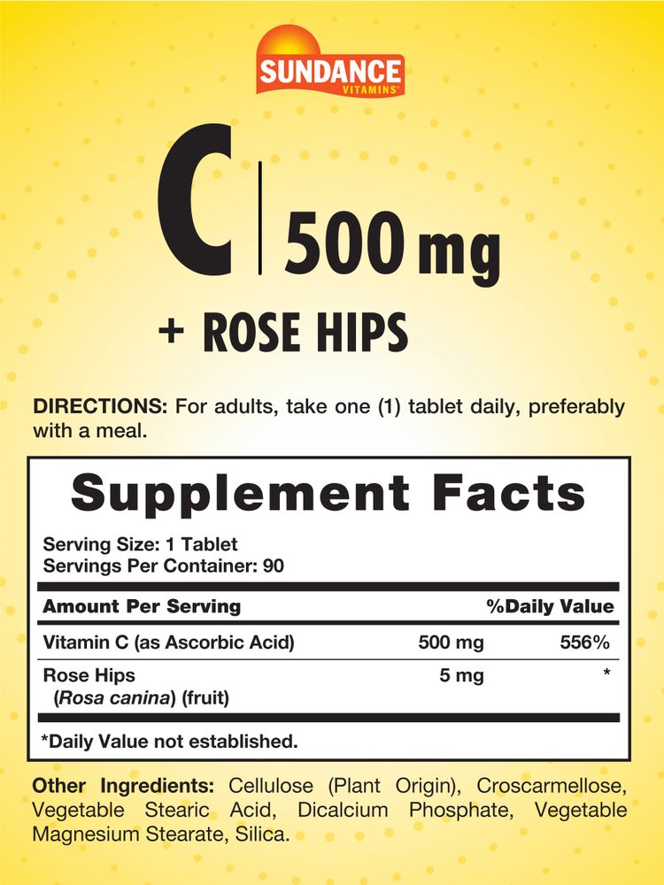 Vitamin C 500mg with Rose Hips
