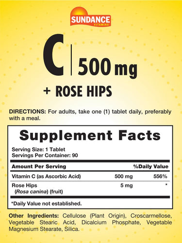 Vitamin C 500mg with Rose Hips