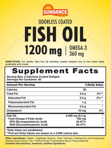 Fish Oil 1200mg | Odorless