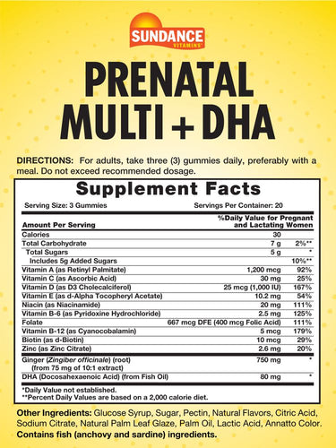 Prenatal Multivitamin With DHA