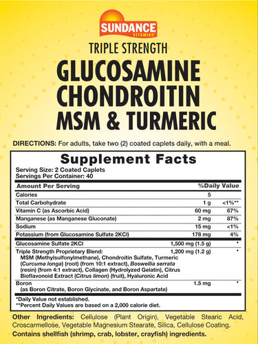 Glucosamine Chondroitin With MSM and Turmeric
