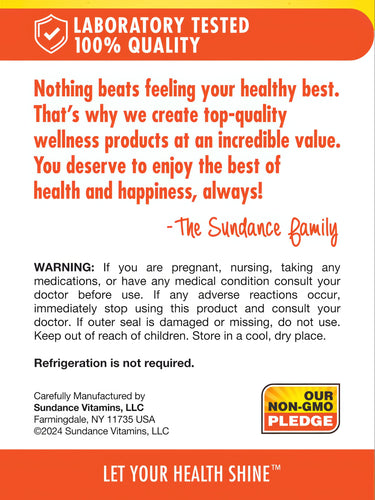 Infographic: LABORATORY TESTED 100% QUALITY, OUR NON-GMO PLEDGE. We create top-quality wellness products for health and happiness.